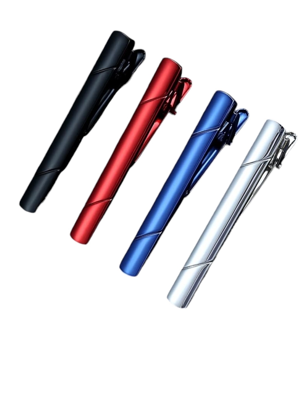 4 Pcs Tie Clips for Men Unique Tie Bar Clip Mens Accessories Business Clips
